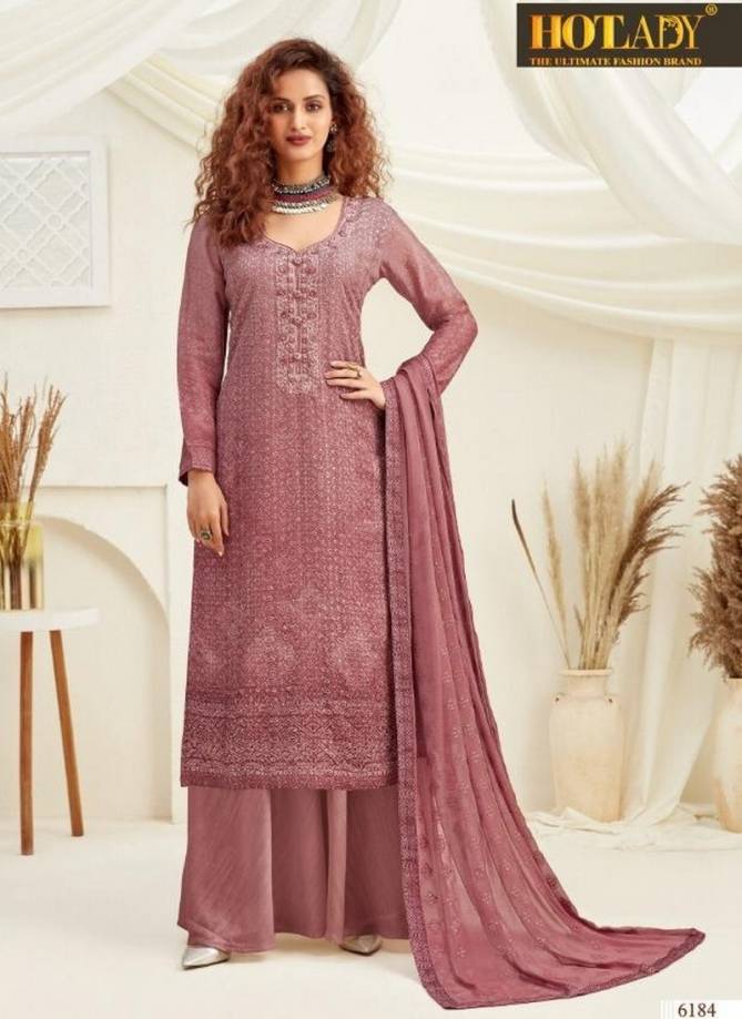 Hotlady Latest Fancy Designer Festive Wear Viscos Chinon Chiffon Digital Print Sequence Embroidered Hand Work Designer Salwar Suits Collection